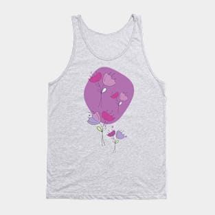 Abstract Flowers Tank Top